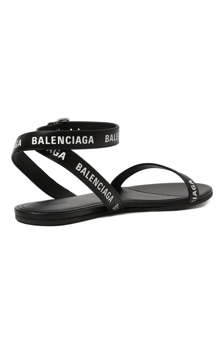 Женские кожаные сандалии BALENCIAGA черного цвета, арт. 551154WBAE1 | Фото 5 (Материал внутренний: Натуральная кожа; Материал внешний: Натуральная кожа)