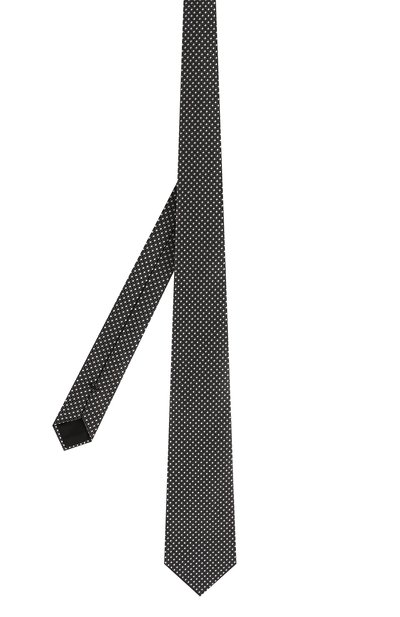 Шелковый галстук GIORGIO ARMANI черно-белого цвета по цене 24050 руб., арт. 360054/9P931, фото 2 Шелковый галстук GIORGIO ARMANI, арт. 360054/9P931, фото 2
