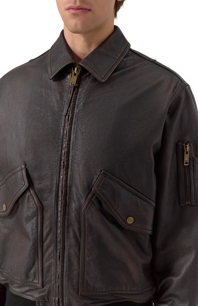 Кожаный бомбер HUGO, арт. 50541865, фото 5