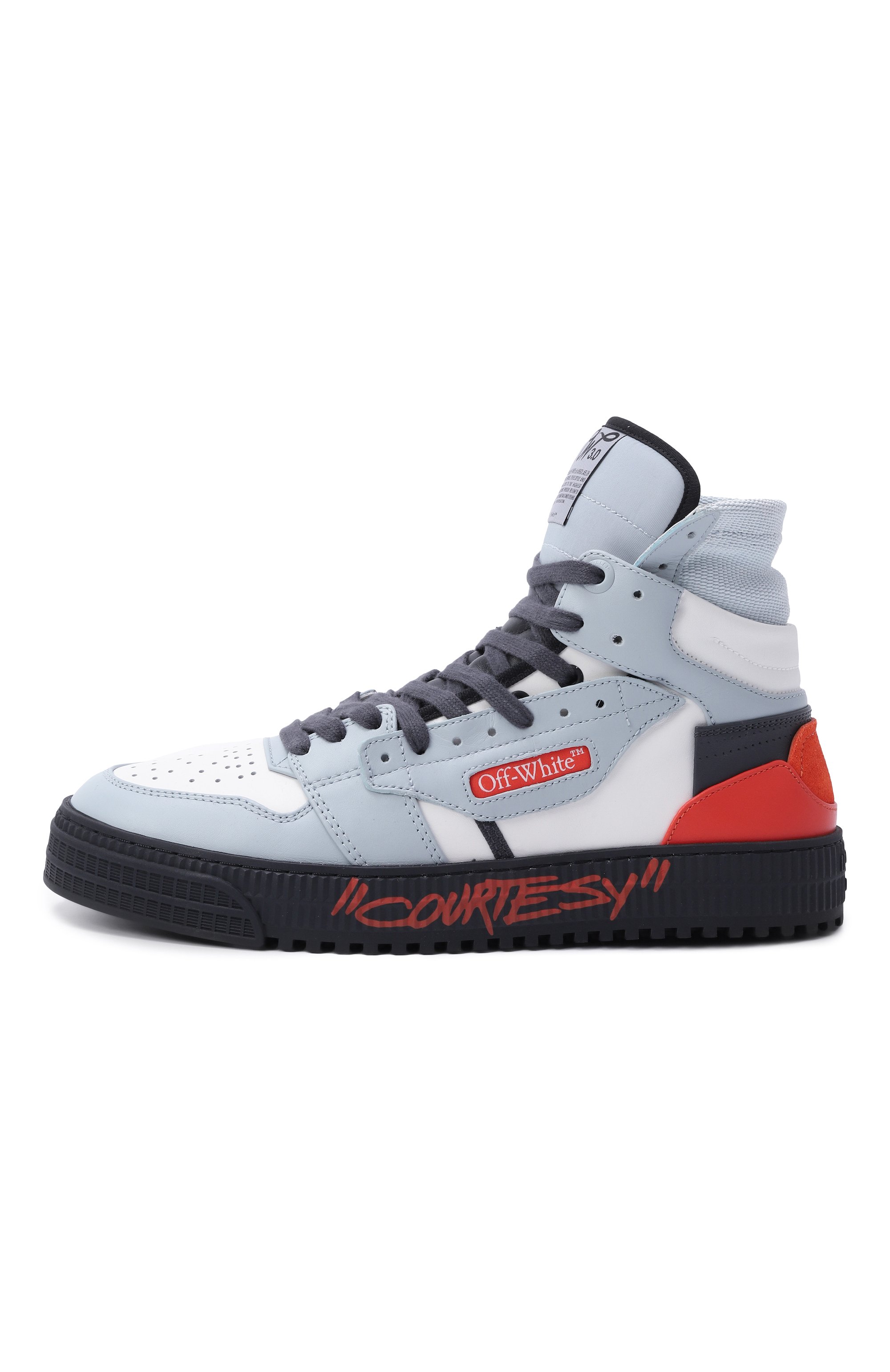 Комбинированные кеды 3.0 off court courtesy OFF-WHITE, арт. 0MIA065S25LEA0034020, фото 4