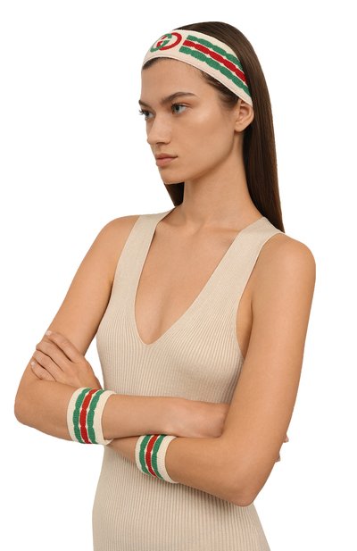Комплект из повязки на голову с двумя манжетами GUCCI, арт. 595716 3GE37, фото 2