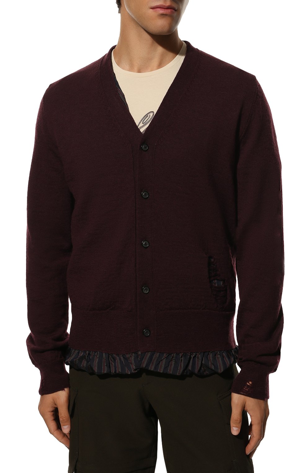Шерстяной кардиган MAISON MARGIELA, арт. SI1HA0006/S17784, фото 3