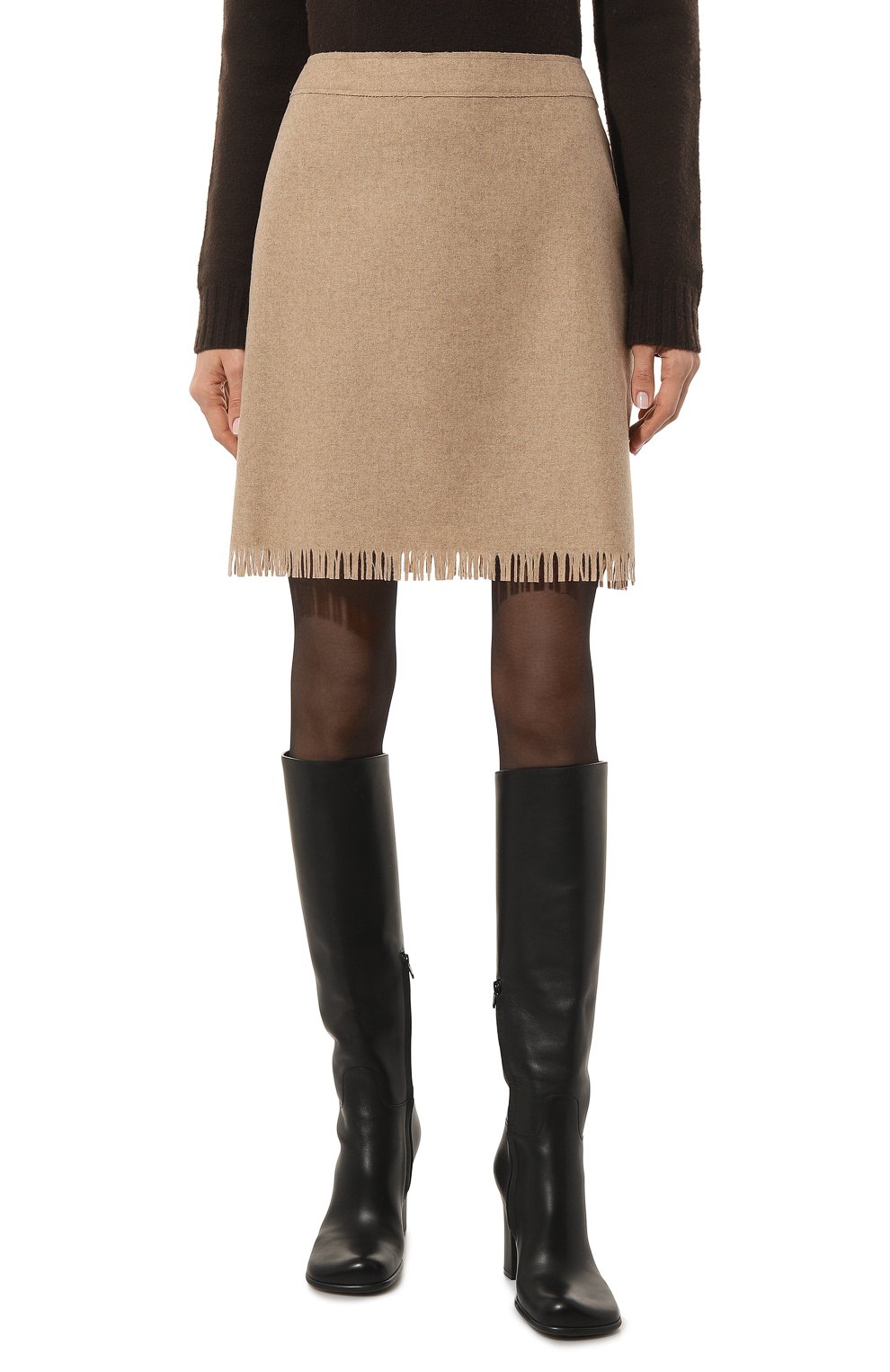 Шерстяная юбка ALBERTA FERRETTI бежевого цвета по цене 56400 руб., арт. 222M/A0115/5122, фото 3 Шерстяная юбка ALBERTA FERRETTI, арт. 222M/A0115/5122, фото 3