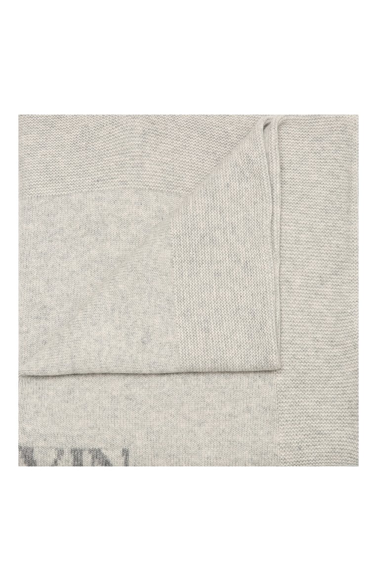 Детского шерстяной плед LANVIN серого цвета, арт. N90002 | Фото 1 (Материал: Шерсть, Кашемир, Текстиль; Материал сплава: Проставлено; Нос: Не проставлено)