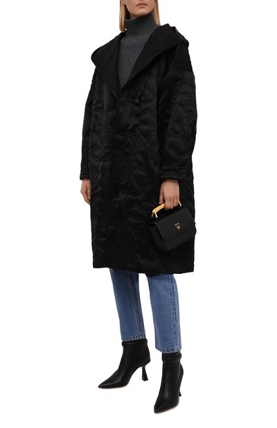 Утепленное пальто GIORGIO ARMANI черного цвета по цене 779500 руб., арт. 1WH0L075/T030N, фото 2 Утепленное пальто GIORGIO ARMANI, арт. 1WH0L075/T030N, фото 2