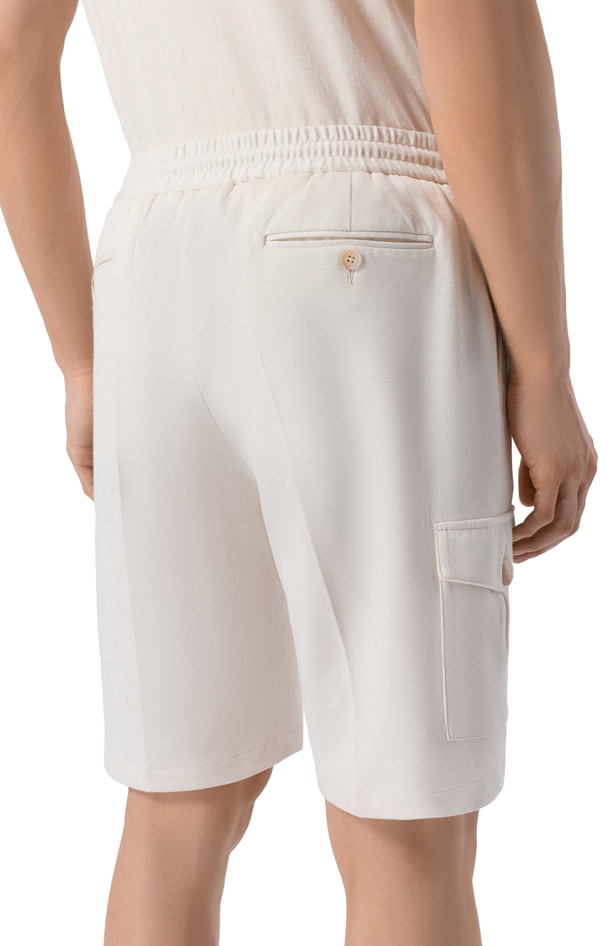 Хлопковые шорты GRAN SASSO белого цвета по цене 42400 руб., арт. 76103/76024, фото 4 Хлопковые шорты GRAN SASSO, арт. 76103/76024, фото 4