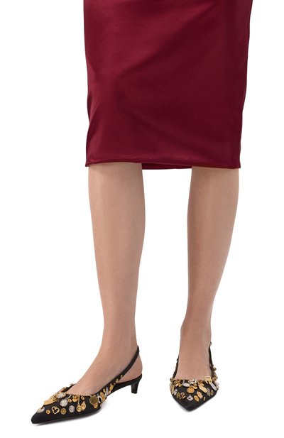 Женские текстильные туфли lollo 30 DOLCE & GABBANA, арт. CG0801/AW115