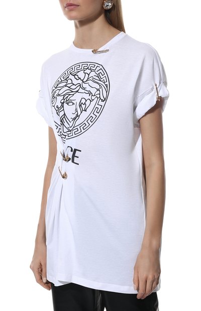 Хлопковая футболка VERSACE, арт. 1004165/1A00769, фото 4