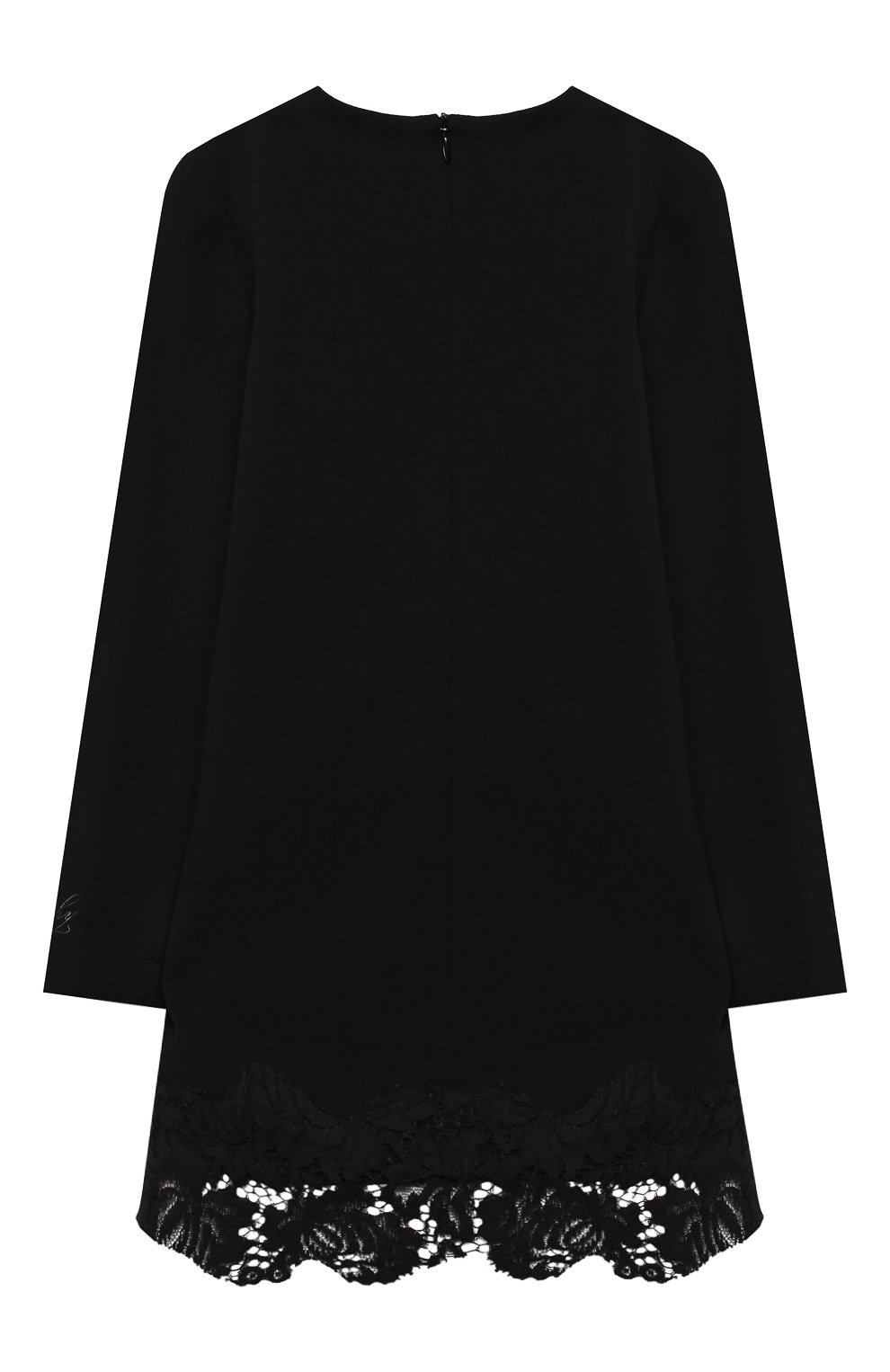Платье с кружевной отделкой PHILOSOPHY DI LORENZO SERAFINI KIDS черного цвета по цене 14150 руб., арт. PJAB33/JE08/UH026/XXS-XS, фото 2 Платье с кружевной отделкой PHILOSOPHY DI LORENZO SERAFINI KIDS, арт. PJAB33/JE08/UH026/XXS-XS, фото 2