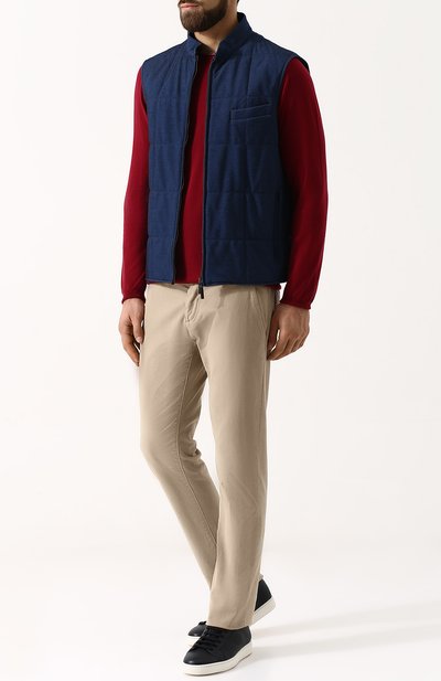 Хлопковый однотонный джемпер KITON, арт. UK31E18K246001, фото 2