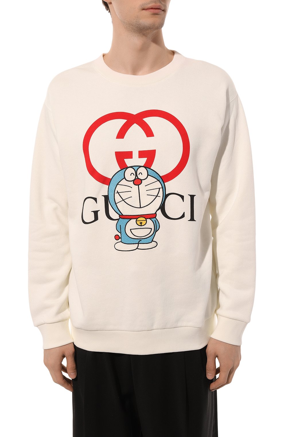 Хлопковый свитшот doraemon x gucci GUCCI кремового цвета по цене 141120 руб., арт. 617964 XJDIC, фото 3 Хлопковый свитшот doraemon x gucci GUCCI, арт. 617964 XJDIC, фото 3