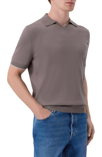 Хлопковое поло BRUNELLO CUCINELLI, арт. M29800145, фото 3