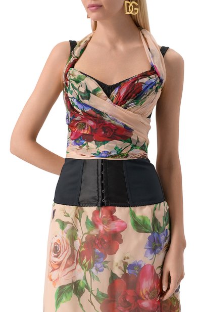 Хлопковый топ-корсет DOLCE & GABBANA, арт. F7AX7T/IS1Y7, фото 3