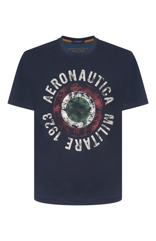 Хлопковая футболка Aeronautica Militare TS2538UJ00727 Синий TS2538UJ00727