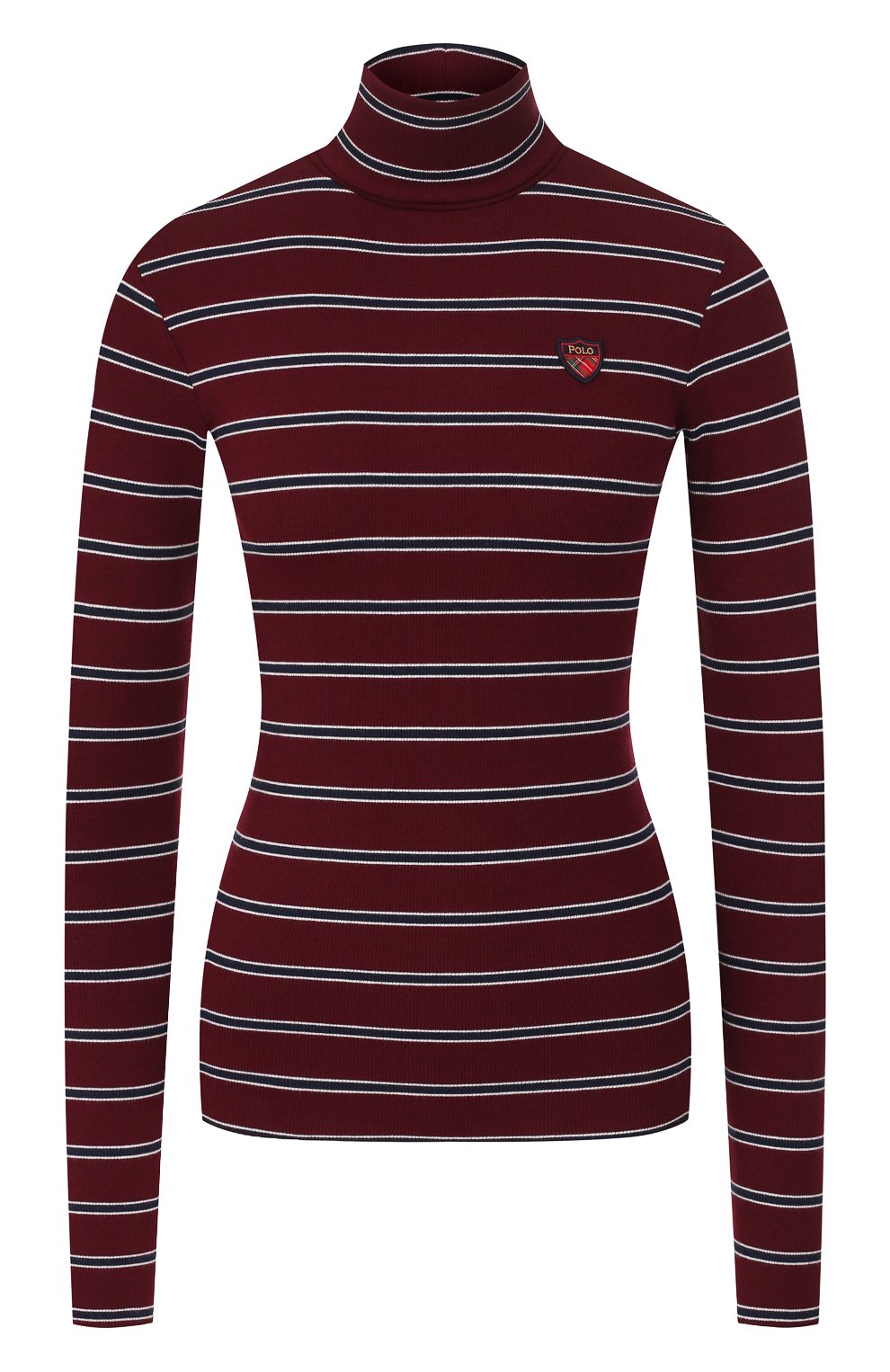 Водолазка в полоску POLO RALPH LAUREN бордового цвета по цене 7795 руб., арт. 211765391, фото 1 Водолазка в полоску POLO RALPH LAUREN, арт. 211765391, фото 1