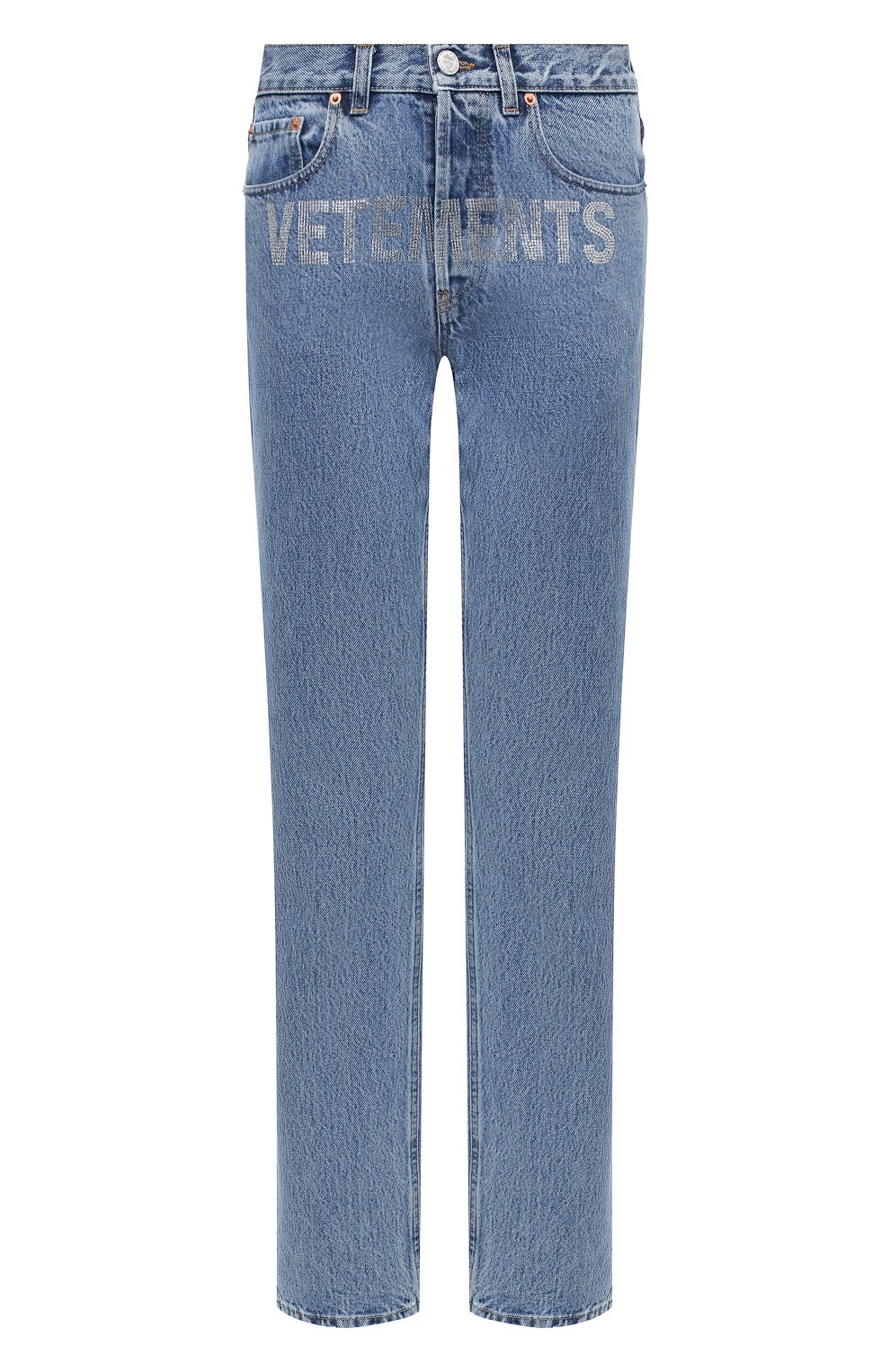 Джинсы VETEMENTS голубого цвета по цене 113000 руб., арт. WAH21PA132 2803/LIGHT BLUE, фото 1 Джинсы VETEMENTS, арт. WAH21PA132 2803/LIGHT BLUE, фото 1