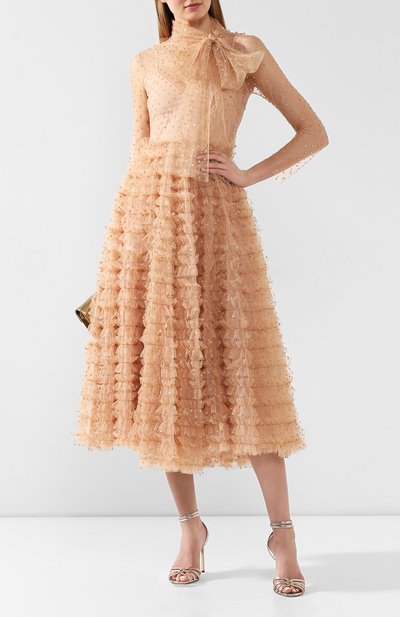 Платье-миди REDVALENTINO розового цвета по цене 274000 руб., арт. TR3VAP00/4RL, фото 2 Платье-миди REDVALENTINO, арт. TR3VAP00/4RL, фото 2