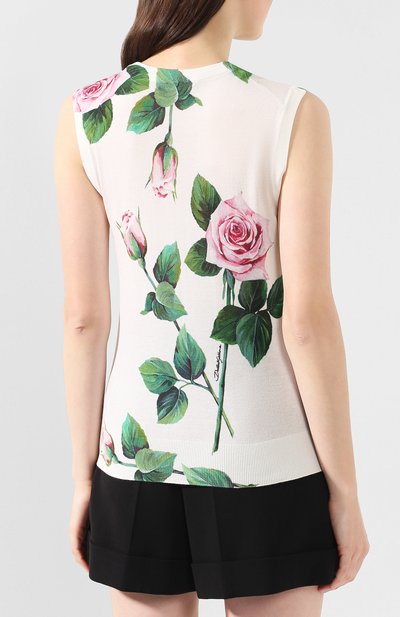 Топ из смеси кашемира и шелка DOLCE & GABBANA, арт. FX620T/JAHHW, фото 4