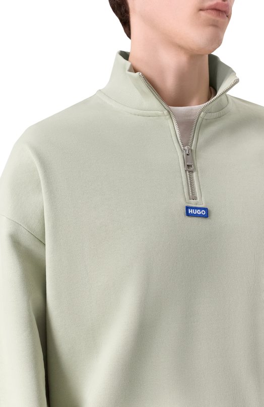 Хлопковый анорак HUGO Blue 50522367 Зелёный  50522367 Фото 5