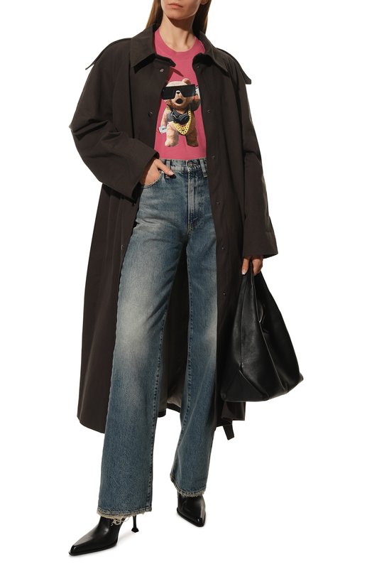 Хлопковая футболка Diego Venturino FW22-DV TS0 P0G_WMN Розовый  FW22-DV TS0 P0G_WMN Фото 2