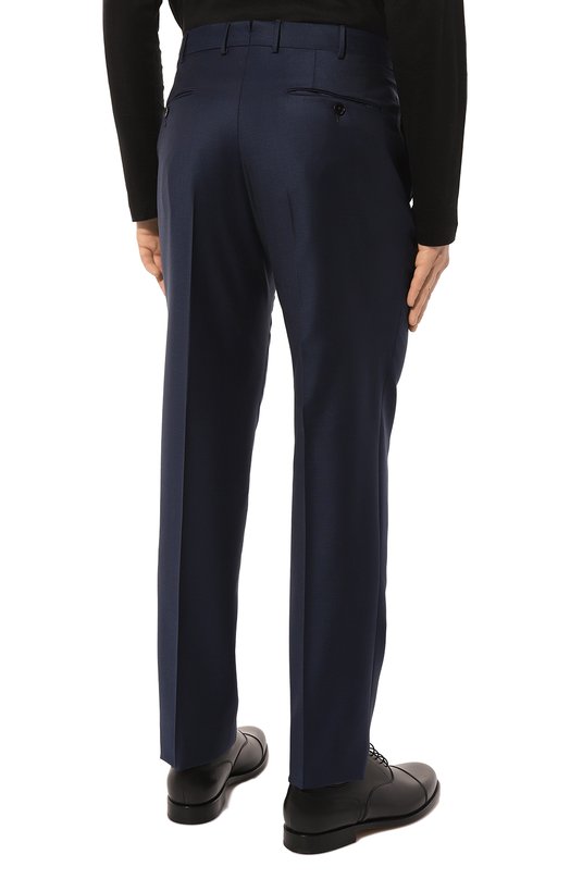 Шерстяные брюки Zegna 726F10A7/75TB12 Синий  726F10A7/75TB12 Фото 4