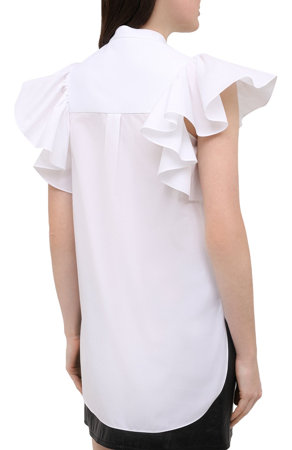 Хлопковая блузка ALEXANDER MCQUEEN, арт. 646340/QAAAD, фото 4