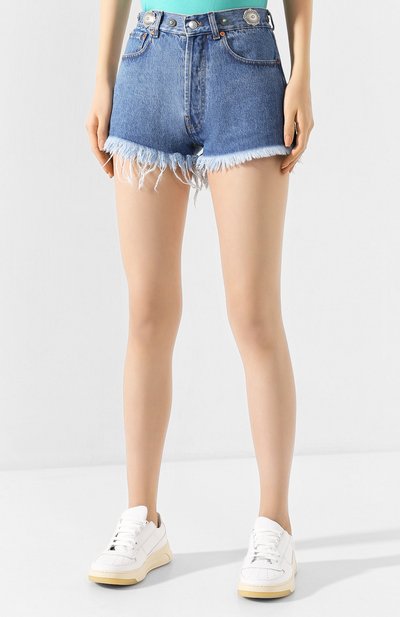 Джинсовые шорты FORTE DEI MARMI COUTURE синего цвета по цене 21850 руб., арт. 20SF5853, фото 3 Джинсовые шорты FORTE DEI MARMI COUTURE, арт. 20SF5853, фото 3