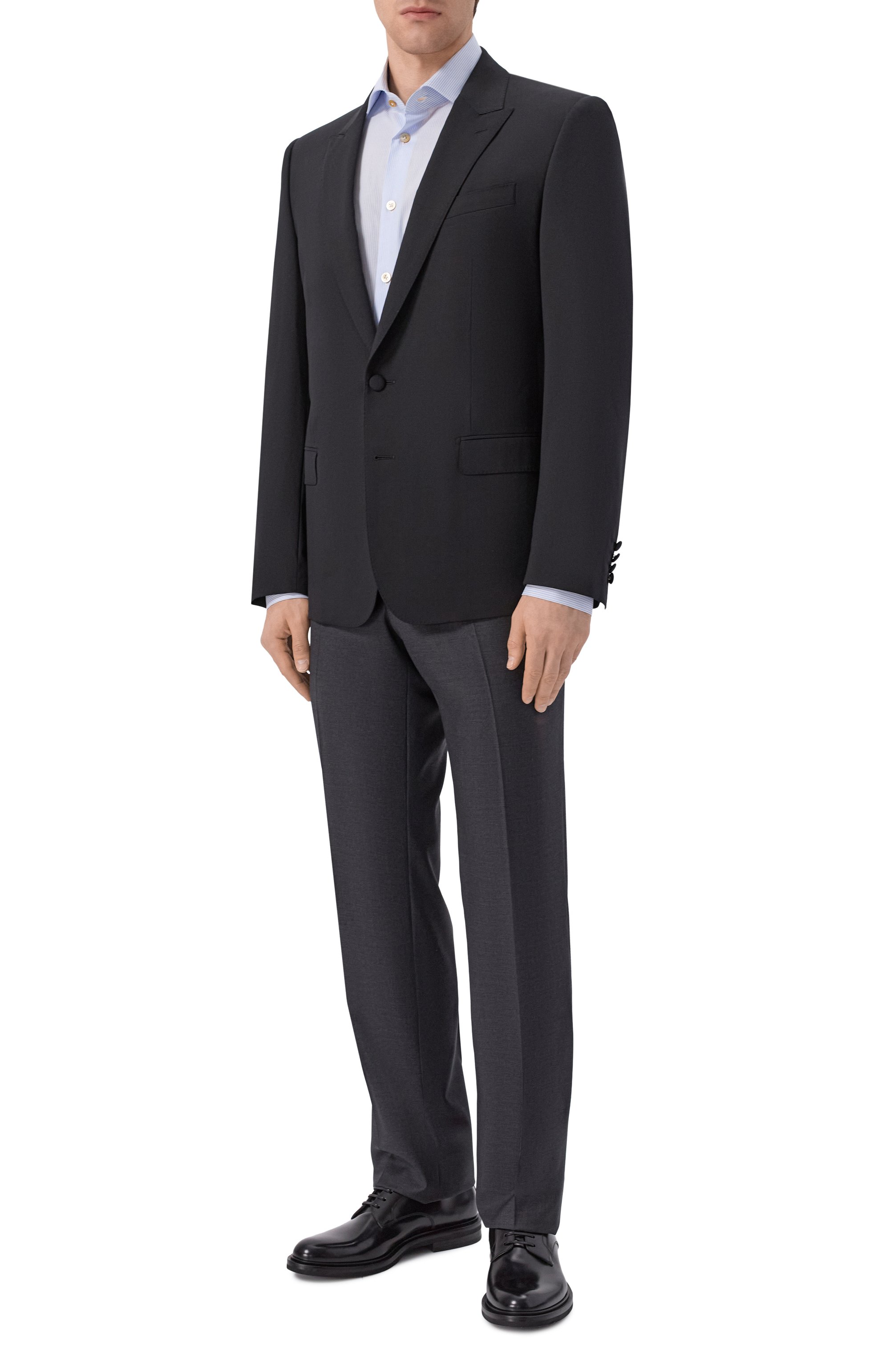 Хлопковая сорочка KITON голубого цвета по цене 69950 руб., арт. UCIH0929413, фото 2 Хлопковая сорочка KITON, арт. UCIH0929413, фото 2