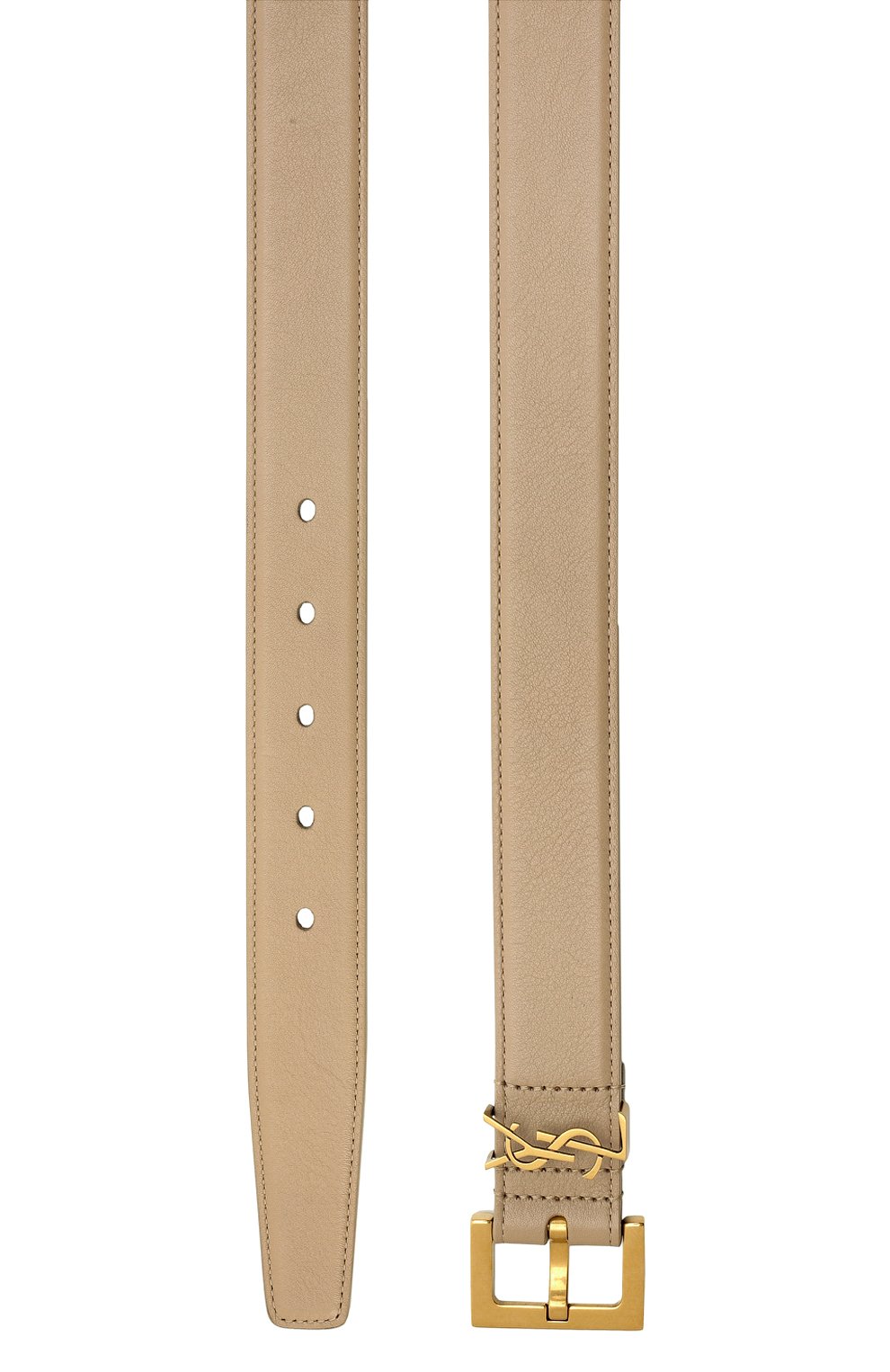 Кожаный ремень monogram SAINT LAURENT светло-бежевого цвета по цене 73150 руб., арт. 634437/B000W, фото 3 Кожаный ремень monogram SAINT LAURENT, арт. 634437/B000W, фото 3