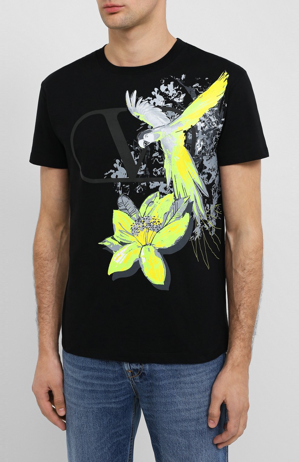 Хлопковая футболка VALENTINO, арт. UV3MG07X6JG, фото 3