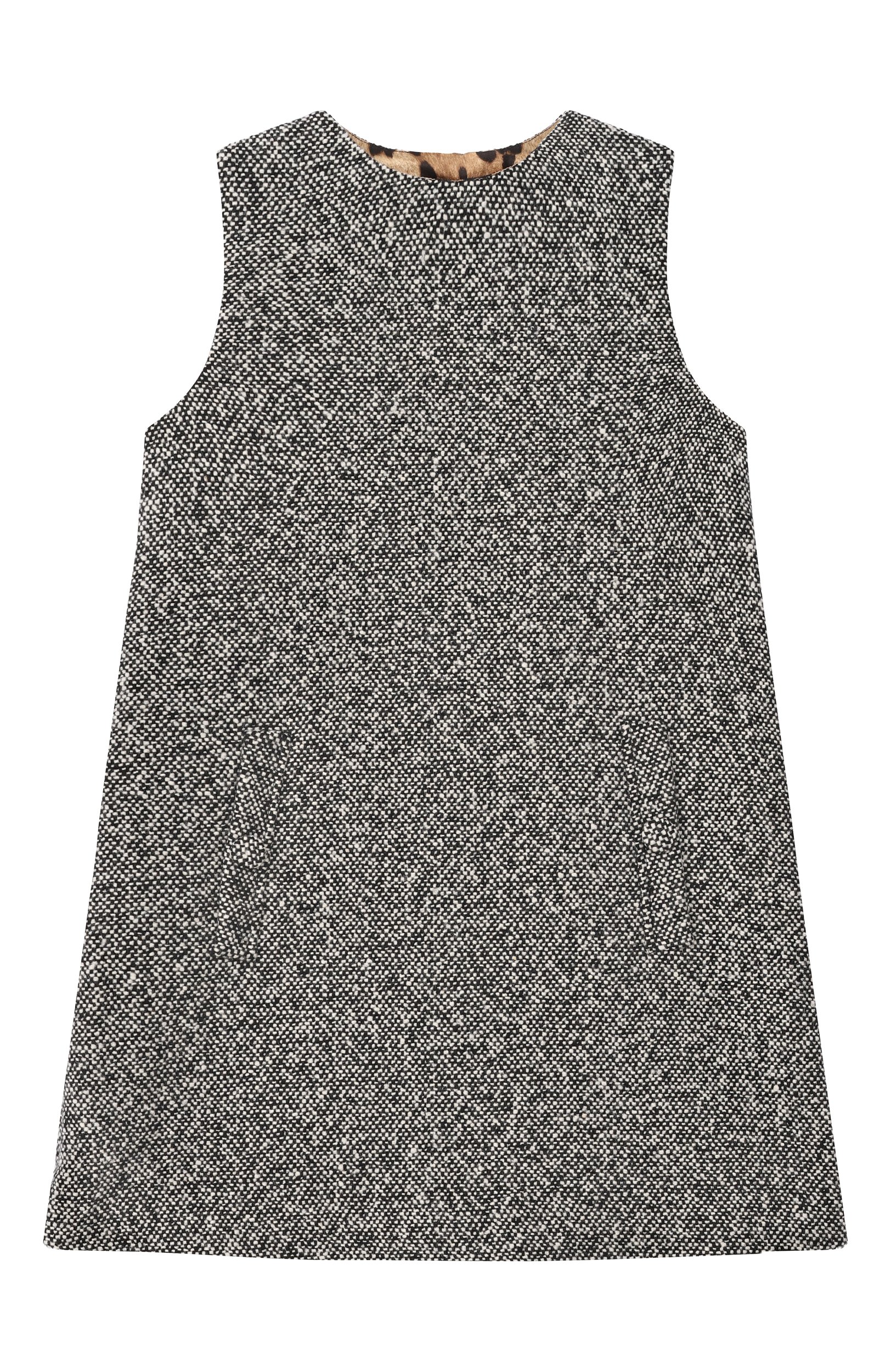 Шерстяной сарафан DOLCE & GABBANA черно-белого цвета по цене 71950 руб., арт. L54DW8/G7Q5E, фото 1 Шерстяной сарафан DOLCE & GABBANA, арт. L54DW8/G7Q5E, фото 1
