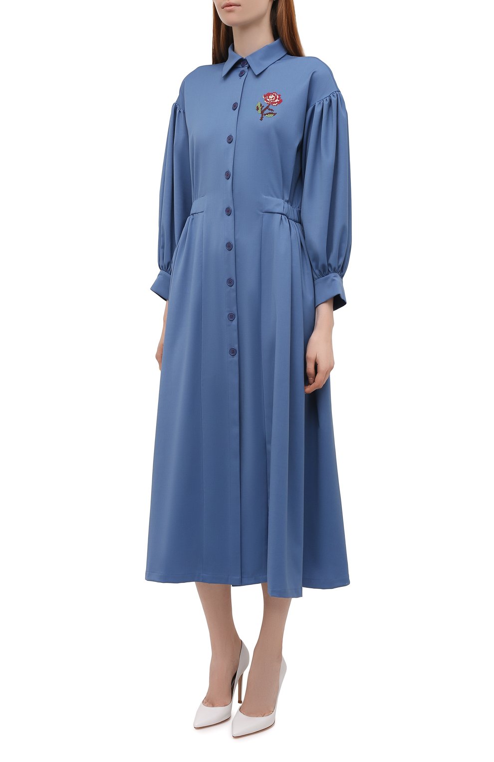Платье LOOM BY RODINA голубого цвета по цене 43750 руб., арт. LBR/FW-DRSG122, фото 3 Платье LOOM BY RODINA, арт. LBR/FW-DRSG122, фото 3