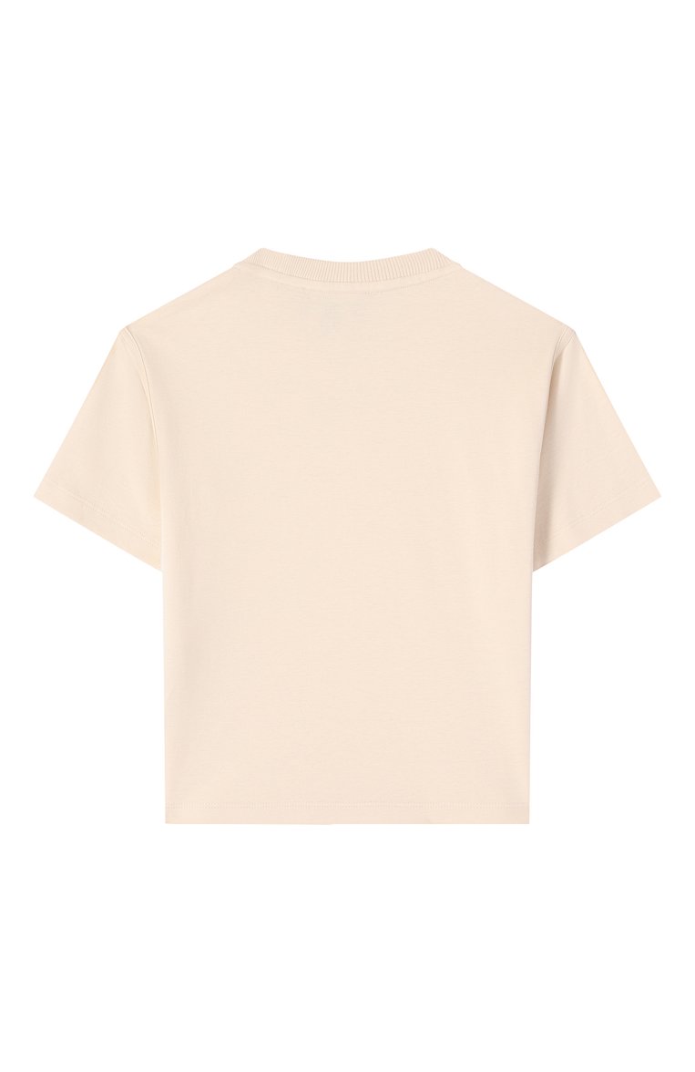 Детского комплект из футболки и шорт EMPORIO ARMANI бежевого цвета, арт. EB000169/AF13218 | Фото 3 (Рукава: Короткие; Мальчики Кросс-КТ: Костюмы-спорт; Материал внешний: Синтетический материал; Автоматизация ТО: Проставлено; Автоматизация состава: Проставлено; Ростовка одежда: 6 лет | 116 см, 13 - 15 лет | 158 см, 10 - 11 лет | 140 - 146см, 16 лет | 164 см, 5 лет | 110 см, 7 лет | 122 см, 8 лет | 128 см, 4 года | 104 см)