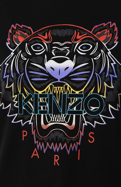 Хлопковая футболка KENZO черного цвета по цене 9950 руб., арт. F962TS8134YE, фото 5 Хлопковая футболка KENZO, арт. F962TS8134YE, фото 5