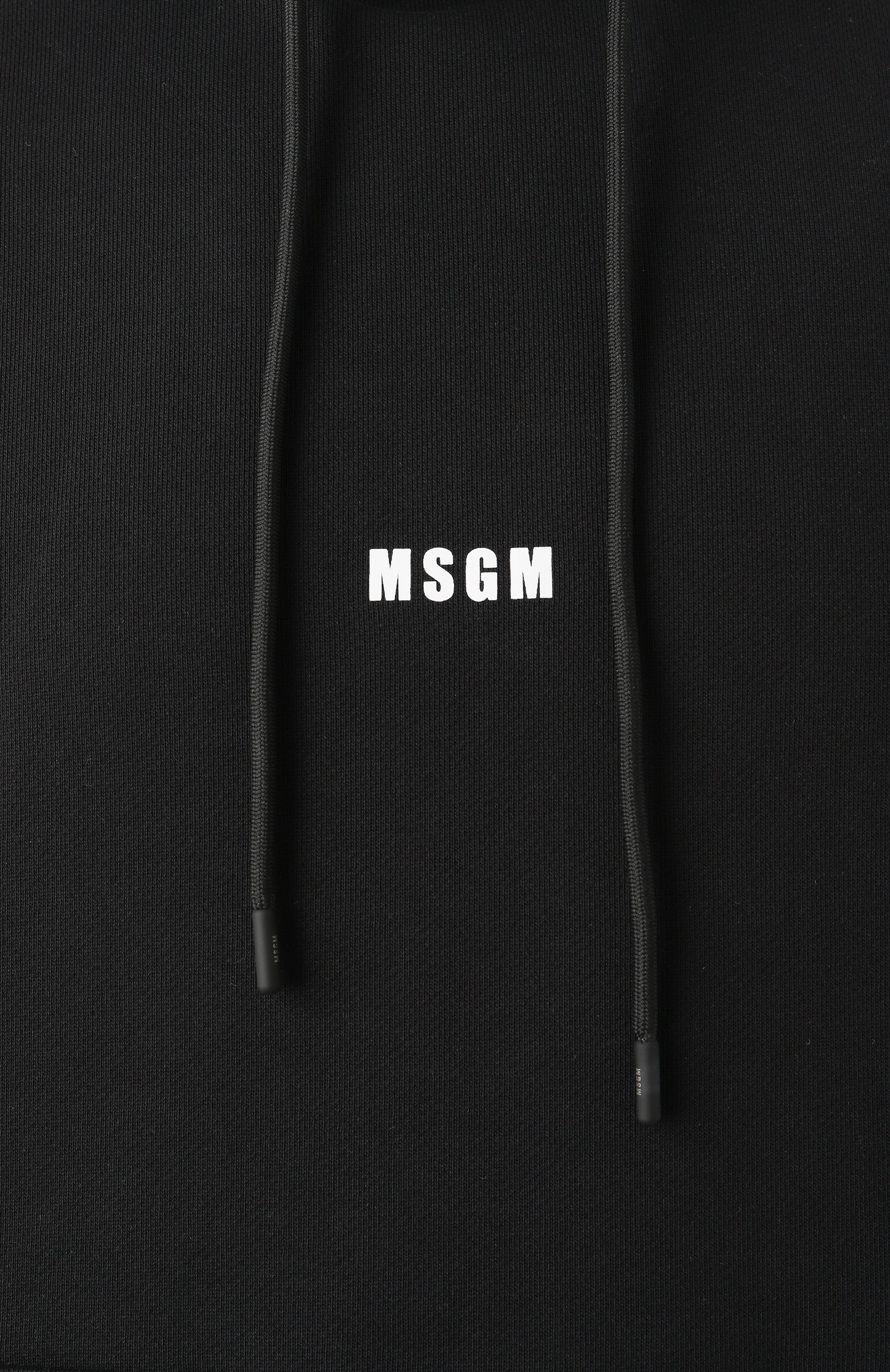 Хлопковое худи MSGM черного цвета по цене 22450 руб., арт. 2000MM509/300000, фото 6 Хлопковое худи MSGM, арт. 2000MM509/300000, фото 6