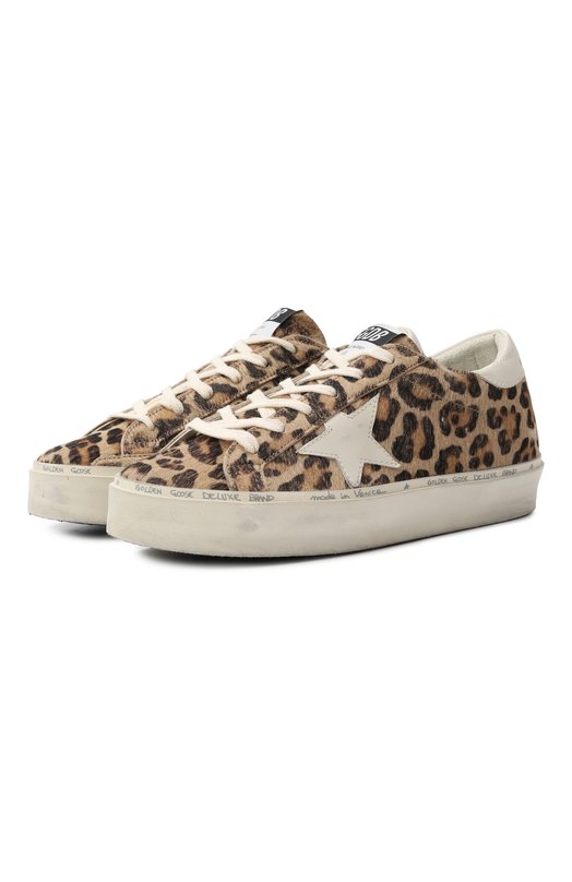 Кожаные кеды Hi Star Golden Goose Deluxe Brand GWF00118.F006831 Леопардовый GWF00118.F006831