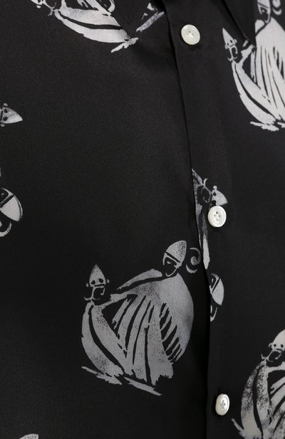 Шелковая рубашка LANVIN черно-белого цвета по цене 94650 руб., арт. RW-T0670I-4185-H19, фото 5 Шелковая рубашка LANVIN, арт. RW-T0670I-4185-H19, фото 5