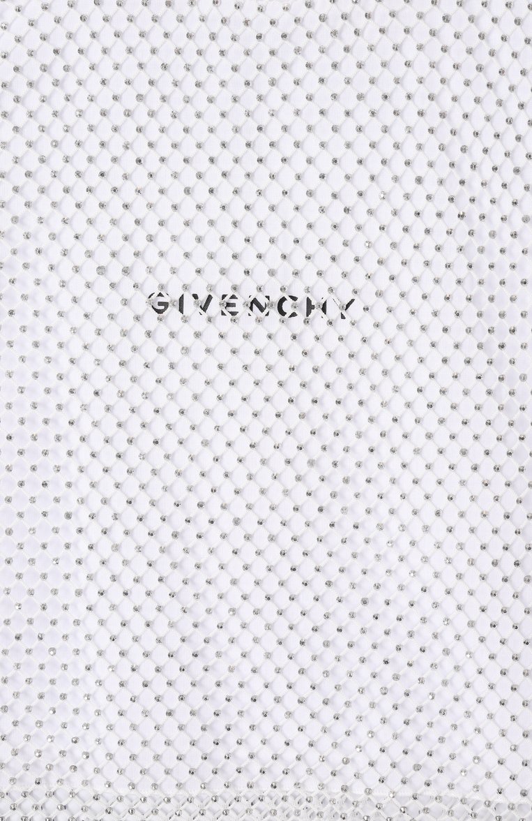 Детский топ GIVENCHY белого цвета, арт. H30840 | Фото 3 (Материал сплава: Проставлено; Драгоценные камни: Проставлено; Материал подклада: Хлопок; Рукава: Без рукавов; Девочки Кросс-КТ: топ-одежда; Материал внешний: Синтетический материал; Ростовка одежда: 9 лет | 134 см, 12 лет | 152 см, 13 - 15 лет | 158 см, 7 лет | 122 см)
