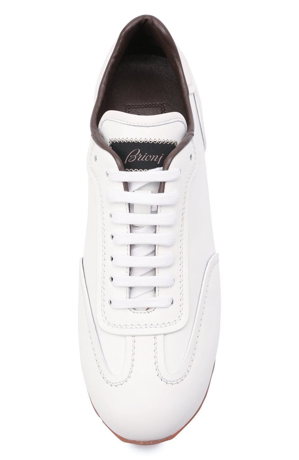 Кожаные кроссовки BRIONI белого цвета по цене 75600 руб., арт. QHI90L/P9726, фото 5 Кожаные кроссовки BRIONI, арт. QHI90L/P9726, фото 5