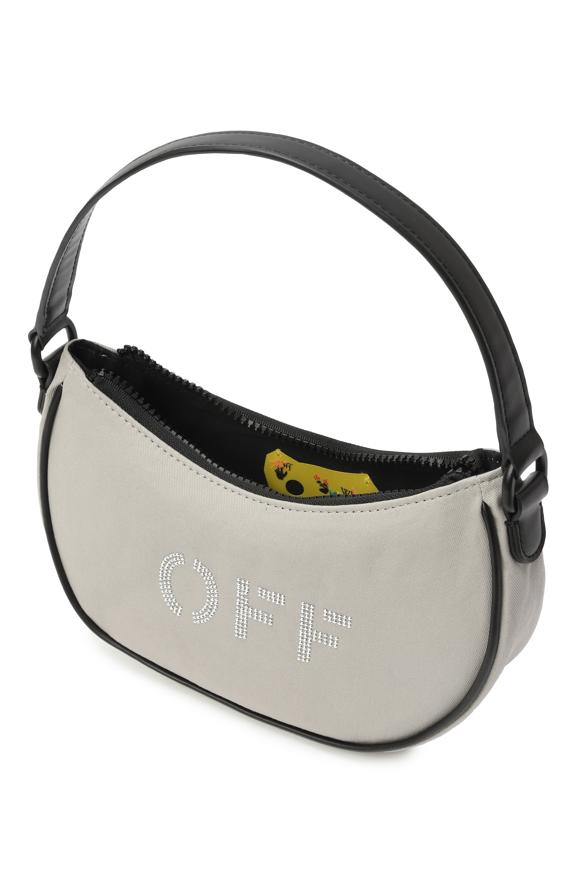 Сумка OFF-WHITE светло-серого цвета по цене 32050 руб., арт. 0GNN002F25DEN001, фото 3 Сумка OFF-WHITE, арт. 0GNN002F25DEN001, фото 3