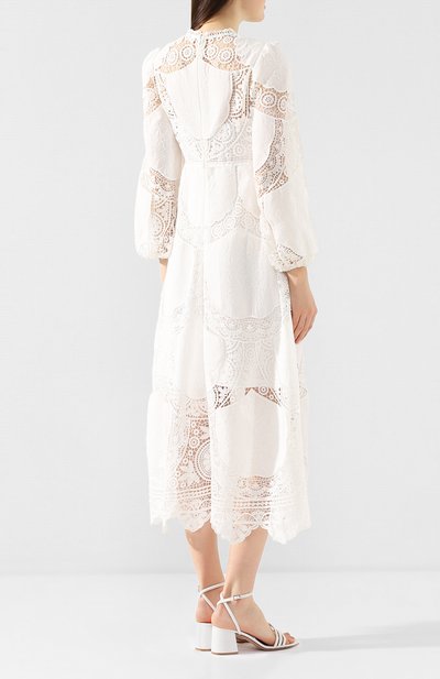 Платье из смеси льна и хлопка ZIMMERMANN, арт. 7108DB0N, фото 4