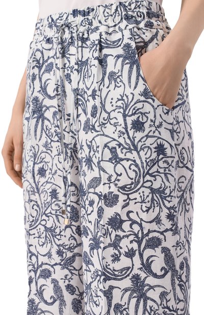 Льняные брюки KITON разноцветного цвета по цене 124500 руб., арт. D48122H08903, фото 5 Льняные брюки KITON, арт. D48122H08903, фото 5