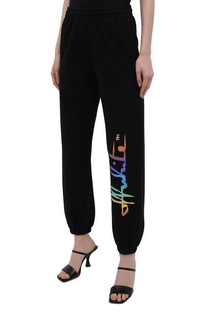 Хлопковые джоггеры OFF-WHITE, арт. 0WCH006R21JER004, фото 3