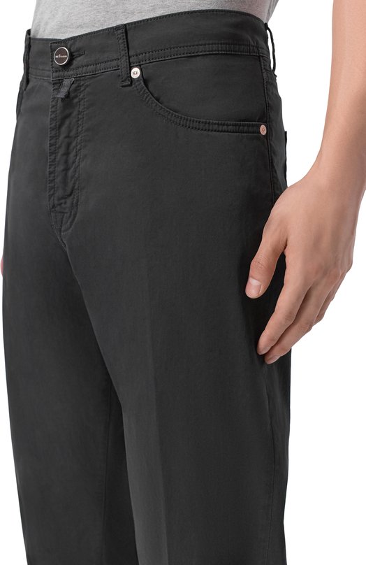 Хлопковые брюки Kiton UPNJS1K0600H Чёрный  UPNJS1K0600H Фото 5