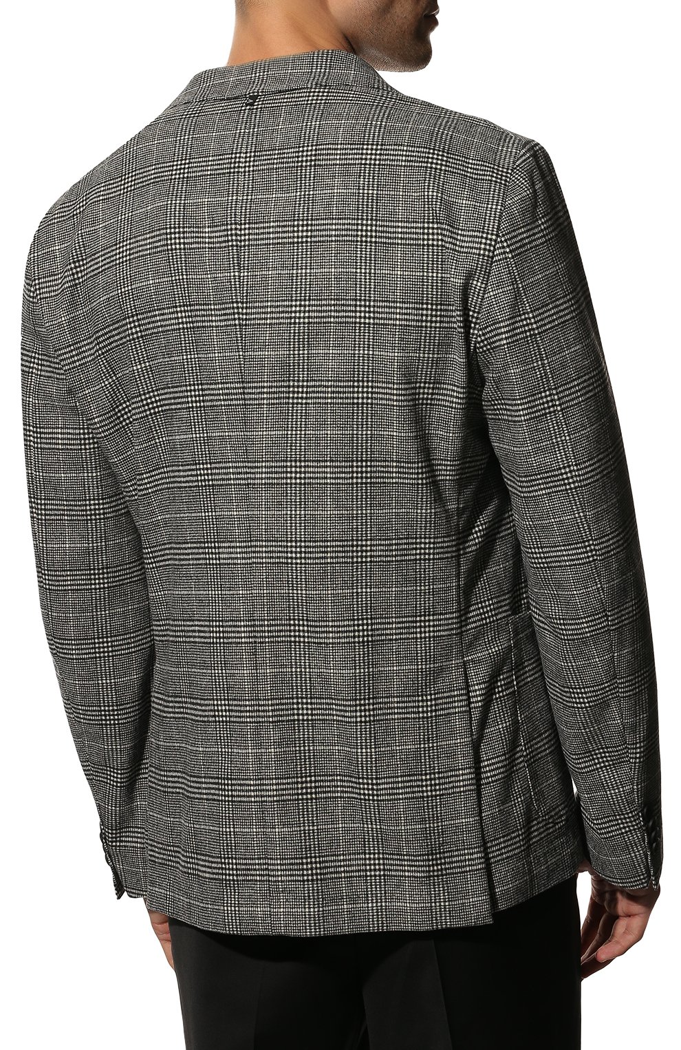 Пиджак из шерсти и вискозы BOSS черно-белого цвета по цене 48700 руб., арт. 50479484, фото 4 Пиджак из шерсти и вискозы BOSS, арт. 50479484, фото 4