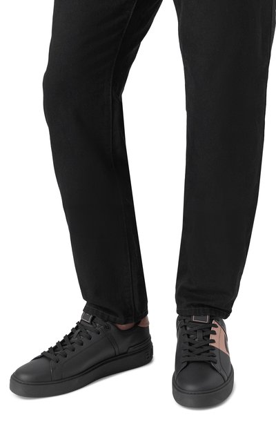 Кожаные кеды b-court BALMAIN, арт. FM0VI288/L0BP, фото 3