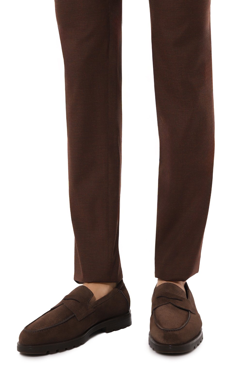 Замшевые пе�нни-лоферы detroit SANTONI, арт. MGDG18610DTRASEY, фото 3