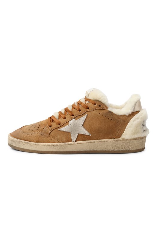 Замшевые кеды Ball Star Golden Goose Deluxe Brand GWF00117.F007475 Коричневый  GWF00117.F007475 Фото 4