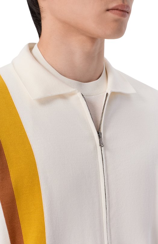 Хлопковый кардиган Kiton UMM0767 Белый  UMM0767 Фото 5
