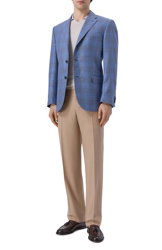 Шерстяные брюки Kiton UPNFCK0626G Бежевый  UPNFCK0626G Фото 2